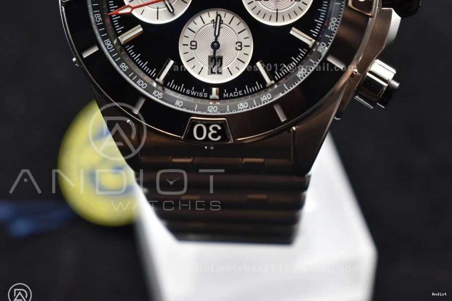 Bracelet SS 44mm Best B01 SS Dial A7750 BLSF Edition Black on 1:1 Chronomat 1123